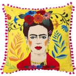 Εικόνα της Φωτεινό κίτρινο μαξιλάρι Frida Kahlo