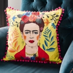 Εικόνα της Φωτεινό κίτρινο μαξιλάρι Frida Kahlo