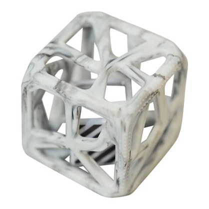 Εικόνα της Κουδουνίστρα Easy Grip Teether Cube - Marble Grey