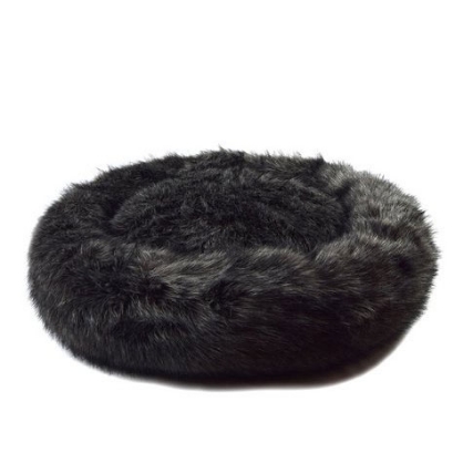 Εικόνα της Κρεβάτι σκύλου Ασημένιο Faux Fur 80x20