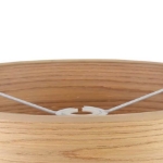 Εικόνα της Καπέλο φωτιστικού Dolores Round, 395 x 180mm Wood Effect Shade, Light Oak/White Laminate