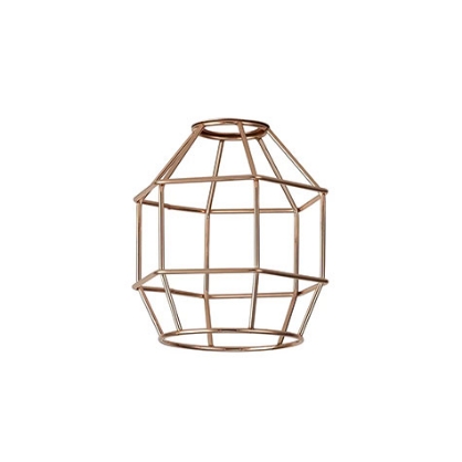 Εικόνα της Anya Hexagon Εξάγωνο Συρμάτινο Κλουβί 14cm, Rose Gold