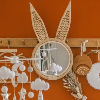 Εικόνα της Μικρός καθρέφτης Rattan Rabbit