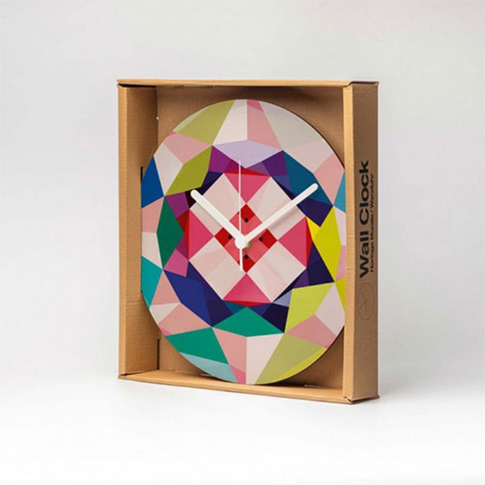 Εικόνα της Ρολόι τοίχου GEOMETRICAL3 MDF 26cm