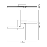 Εικόνα της Meridian 4 Φωτιστικό οροφής, 4 x 6W LED, 4000K, 2210lm, IP44, Polished Chrome