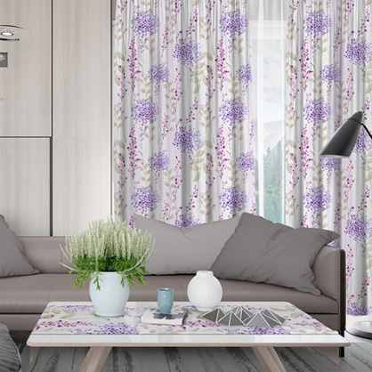 Εικόνα της Κουρτίνα Valquiria 501 Με Τρεσα Mauve 135X270