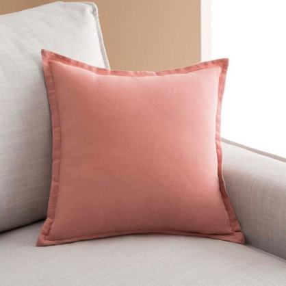 Εικόνα της Μαξιλαροθήκη 43x43cm GOFIS HOME  Light veil Apple pink/Vanilla 309/ 17