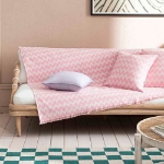 Εικόνα της Ριχτάρι Διθέσιου 180X250cm GOFIS HOME  Summer waves Gum Pink 466/ 23