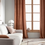 Εικόνα της Κουρτίνα με τρουκς 140x280cm GOFIS HOME  Winter Clay Brown 711/ 13