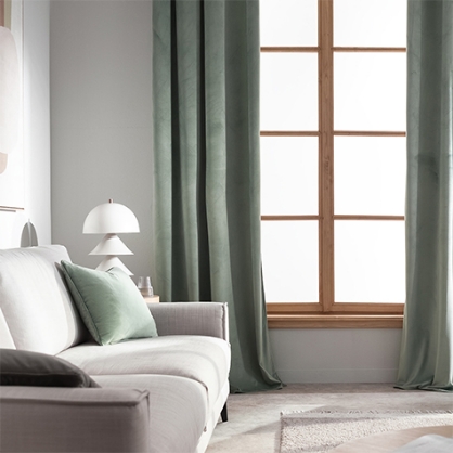 Εικόνα της Κουρτίνα με τρουκς 140x280cm GOFIS HOME  Winter Jade Green 711/ 49