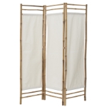 Εικόνα της Παραβάν Barra pakoworld bamboo φυσικό-εκρού 135x3x160εκ