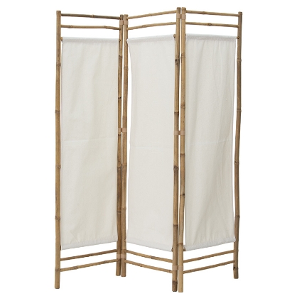 Εικόνα της Παραβάν Barra pakoworld bamboo φυσικό-εκρού 135x3x160εκ