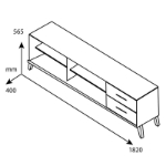 Εικόνα της Έπιπλο τηλεόρασης Bruno pakoworld χρώμα viscount - toro 182x40x56,5εκ