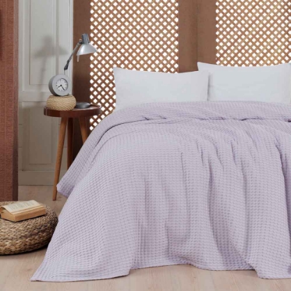 Εικόνα της Πικέ μονή waffle Art 1990 Lilac  170x240 Λιλά   Beauty Home