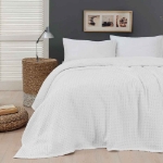 Εικόνα της Πικέ υπέρδιπλη waffle Art 1990 White  230x240 Λευκό   Beauty Home