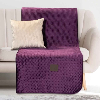 Εικόνα της Ριχτάρι Διθέσιο Velvety 180x250 Art 8411 Μώβ   Beauty Home