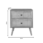 Εικόνα της Κομοδίνο Oslo pakoworld sonoma 50x39x55εκ