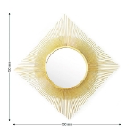 Εικόνα της Καθρέπτης Sunshine pakoworld χρυσό 70x3x70εκ