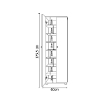 Εικόνα της Ντουλάπι ROSELINE Λευκό Μοριοσανίδα 50x30x183cm