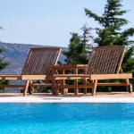 Εικόνα της Ξαπλώστρα παραλίας teak Ξαπλώστρα TEAK 35(Υ) x 65 x 197εκ.