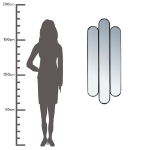Εικόνα της Καθρέπτης Μαύρο Μέταλλο 45.5x5x116cm