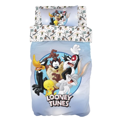 Εικόνα της Σετ κουβερλί μονό Art 6189 Looney Tunes 160x240 Εμπριμέ Beauty Home