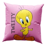 Εικόνα της Μαξιλάρι με γέμιση Art 6190 Tweety 40x40 Ροζ Beauty Home