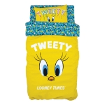 Εικόνα της Σετ κουβερλί μονό Art 6191 Tweety 160x240 Κίτρινο Beauty Home