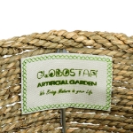 Εικόνα της GloboStar® Artificial Garden THASSOS 20294 Διακοσμητικό Πλεκτό Καλάθι - Κασπώ Γλάστρα - Flower Pot Μπεζ με Καφέ Φ26cm x Υ24cm