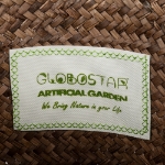 Εικόνα της GloboStar® Artificial Garden SKIATHOS 20346 Διακοσμητικό Ψάθινο Καλάθι - Κασπώ Γλάστρα - Flower Pot Καφέ Φ26cm x Υ26cm