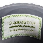 Εικόνα της GloboStar® Artificial Garden PAXOS 20455 Πήλινο Κεραμικό Κασπώ Γλάστρα - Flower Pot Γκρι με Χρυσό Φ17cm x Υ17cm