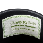 Εικόνα της GloboStar® Artificial Garden ELAFONISOS 20446 Πήλινο Κεραμικό Κασπώ Γλάστρα - Flower Pot Μαύρο με Χρυσό Φ15cm x Υ15cm