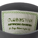 Εικόνα της GloboStar® Artificial Garden AIGINA 20466 Κρεμαστό Πήλινο Κεραμικό Κασπώ Γλάστρα - Flower Pot Μαύρο Φ13cm x Υ15cm