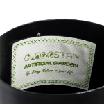 Εικόνα της GloboStar® Artificial Garden TILOS 20485 Κρεμαστό Μεταλλικό Κασπώ Γλάστρα - Flower Pot Μαύρο Φ35cm x Υ15cm