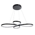 Εικόνα της GloboStar® Κρεμαστό Φωτιστικό Οροφής Design LED CCT 75W 8400lm 300° - Τηλεχειριστηρίου  Dimmable Μ71 x Π52 x Υ4cm - Μαύρο