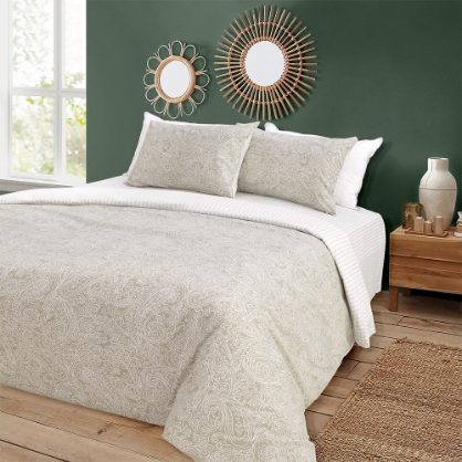 Εικόνα της Lino Σετ Σεντόνια Pasilio Beige Flannel  240X260