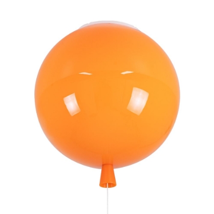 Εικόνα της GloboStar® BALLOON 00650 Μοντέρνο Παιδικό Φωτιστικό Οροφής Μονόφωτο Πορτοκαλί Πλαστικό Μπάλα Φ30 x Υ33cm