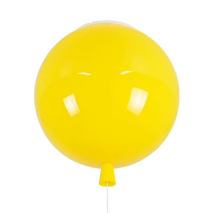 Εικόνα της GloboStar® BALLOON 00651 Μοντέρνο Παιδικό Φωτιστικό Οροφής Μονόφωτο Κίτρινο Πλαστικό Μπάλα Φ30 x Υ33cm