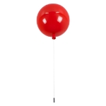 Εικόνα της GloboStar® BALLOON 00652 Μοντέρνο Παιδικό Φωτιστικό Οροφής Μονόφωτο Κόκκινο Πλαστικό Μπάλα Φ30 x Υ33cm