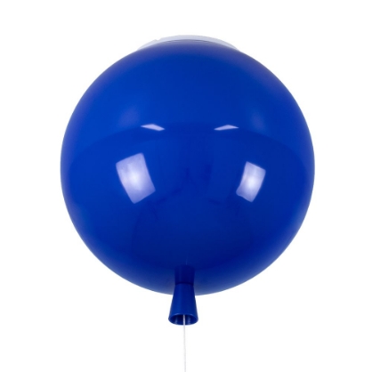 Εικόνα της GloboStar® BALLOON 00654 Μοντέρνο Παιδικό Φωτιστικό Οροφής Μονόφωτο Μπλε Πλαστικό Μπάλα Φ30 x Υ33cm