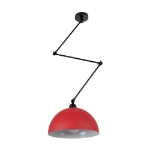 Εικόνα της GloboStar® LOTUS RED 00938 Μοντέρνο Φωτιστικό Οροφής Μονόφωτο Κόκκινο Ματ Μεταλλικό Καμπάνα Φ30 x Y21cm