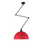 Εικόνα της GloboStar® LOTUS RED 00938 Μοντέρνο Φωτιστικό Οροφής Μονόφωτο Κόκκινο Ματ Μεταλλικό Καμπάνα Φ30 x Y21cm