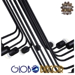 Εικόνα της GloboStar® STAIRS 01024 Μοντέρνο Φωτιστικό Οροφής Πολύφωτο Μαύρο Μεταλλικό Φ80 x Y95cm