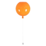 Εικόνα της GloboStar® BALLOON 00650 Μοντέρνο Παιδικό Φωτιστικό Οροφής Μονόφωτο Πορτοκαλί Πλαστικό Μπάλα Φ30 x Υ33cm