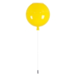 Εικόνα της GloboStar® BALLOON 00651 Μοντέρνο Παιδικό Φωτιστικό Οροφής Μονόφωτο Κίτρινο Πλαστικό Μπάλα Φ30 x Υ33cm