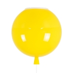 Εικόνα της GloboStar® BALLOON 00651 Μοντέρνο Παιδικό Φωτιστικό Οροφής Μονόφωτο Κίτρινο Πλαστικό Μπάλα Φ30 x Υ33cm