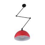 Εικόνα της GloboStar® LOTUS RED 00938 Μοντέρνο Φωτιστικό Οροφής Μονόφωτο Κόκκινο Ματ Μεταλλικό Καμπάνα Φ30 x Y21cm