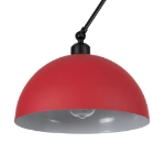 Εικόνα της GloboStar® LOTUS RED 00938 Μοντέρνο Φωτιστικό Οροφής Μονόφωτο Κόκκινο Ματ Μεταλλικό Καμπάνα Φ30 x Y21cm