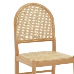 Εικόνα της Καρέκλα Alessia pakoworld ξύλο οξιάς-rattan φυσικό 43x40x89εκ