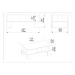 Εικόνα της Τραπέζι σαλονιού Olly pakoworld λευκό 120x60x47εκ